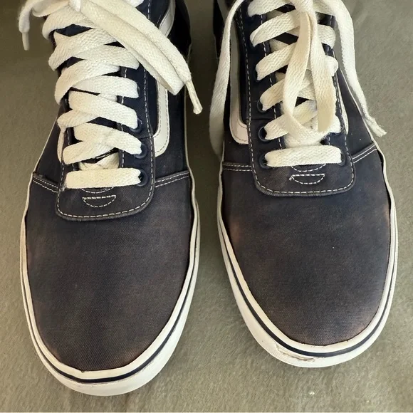 Vans Off The Wall Sk8 Hi Dark Blue Skateboard High Top Shoes Men’s Size 11.5 - Picture 5 of 10